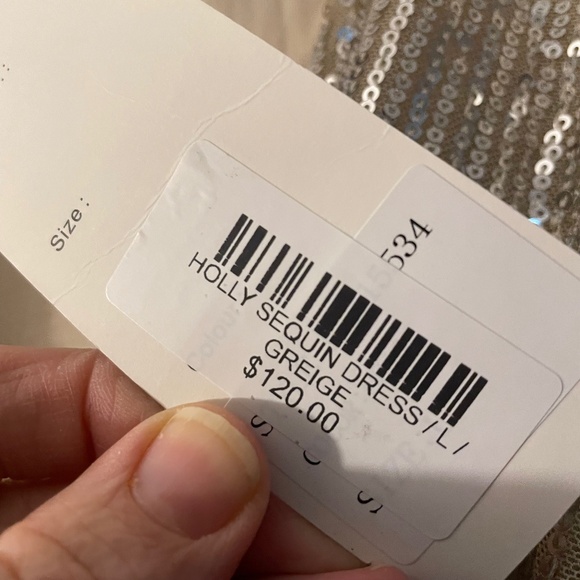 Never worn “papillon” Sequined Surplice (crossover neck line ) cocktail dress - Picture 2 of 5